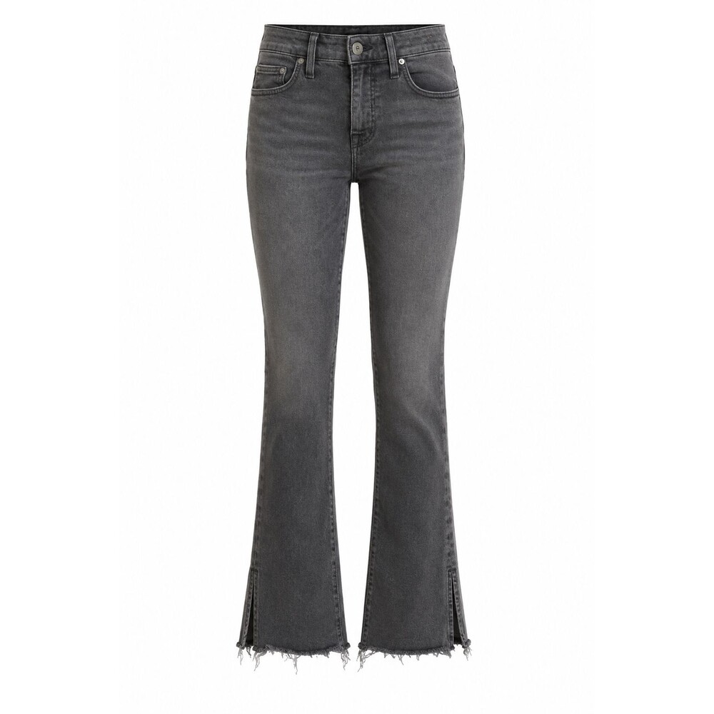 Madewell Black Wash Raw Hem Split Flare Kickout Jeans – Size 29, 30" Inseam